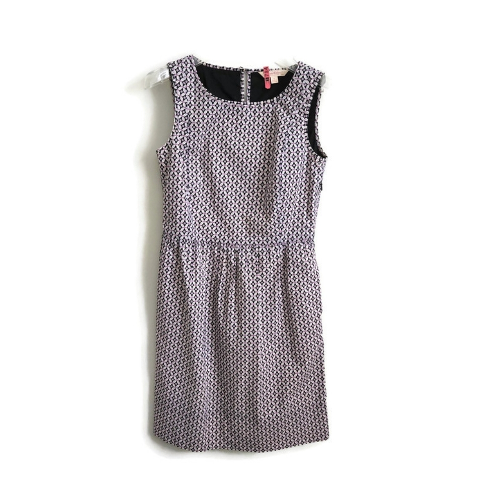 BROOKS BROTHERS | cotton sheath dress pink navy sz 0